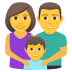 👨‍👩‍👦 family: man, woman, boy display on JoyPixels